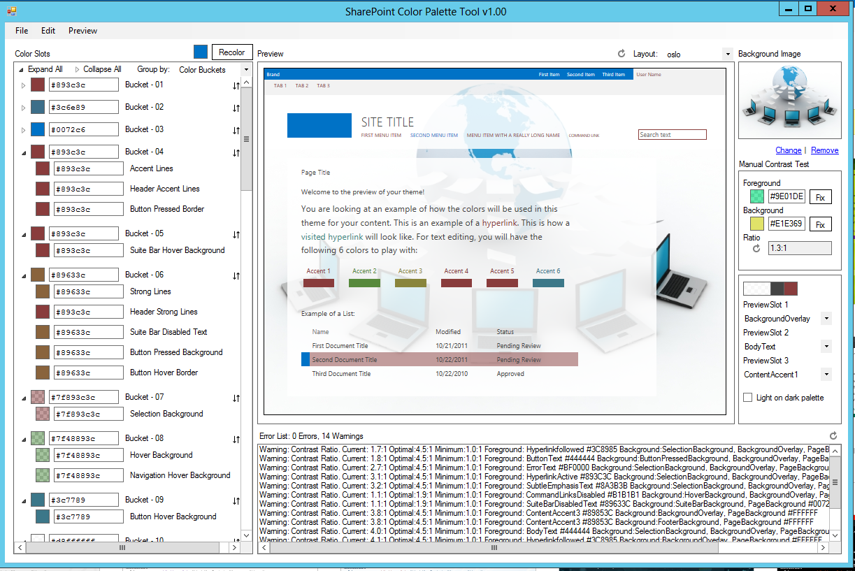 Regarding SharePoint SharePoint Color Palette Tool SharePoint 2013