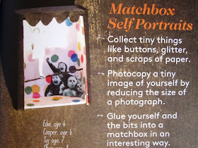 Instructions from a magazine for making tiny self portraits in matchboxes.