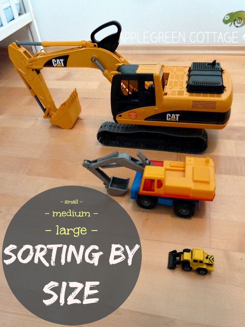 Sorting by size toys and boys AppleGreen Cottage