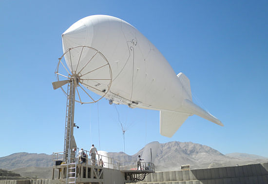 The radar, operating 24 hours a day, will be capable of monitoring as far as 200 kilometers (124 miles) -- about four times the length of the island Blue Devil Blimp