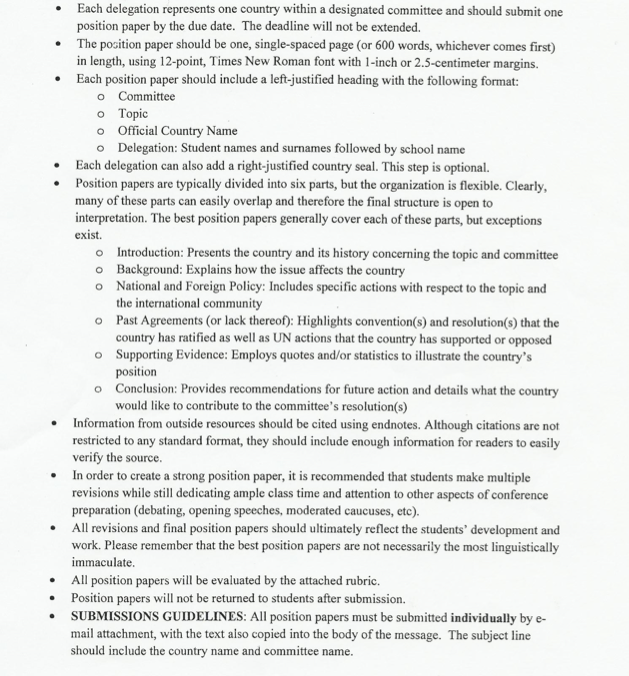 Position paper examples 20 1