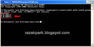 razakpark.blogspot.com - cara melihat versi net framework