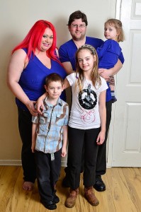 Busty Claire Smedley and family