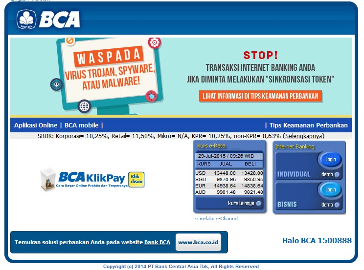 Cara Registrasi Internet Banking KlikBCA di ATM BCA Cara Registrasi Internet Banking KlikBCA di ATM BCA