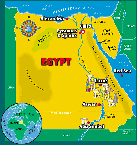 egypt map kids