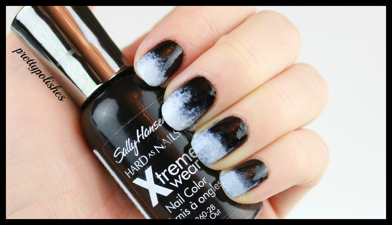 Prettypolishes Black Polish Sally Hansen Extreme Wear Out Base Coat Essie First Top Diamond Flash Makeup Sponge