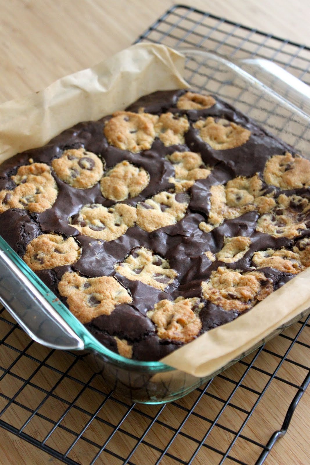 Baked Perfection Brownies studded with Chocolate Chip Cookies