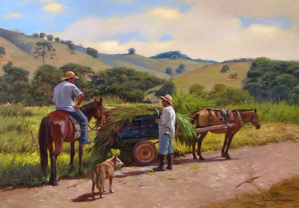 pintura-de-paisajes-rurales-de-campo paisajes-del-campo-pinturas