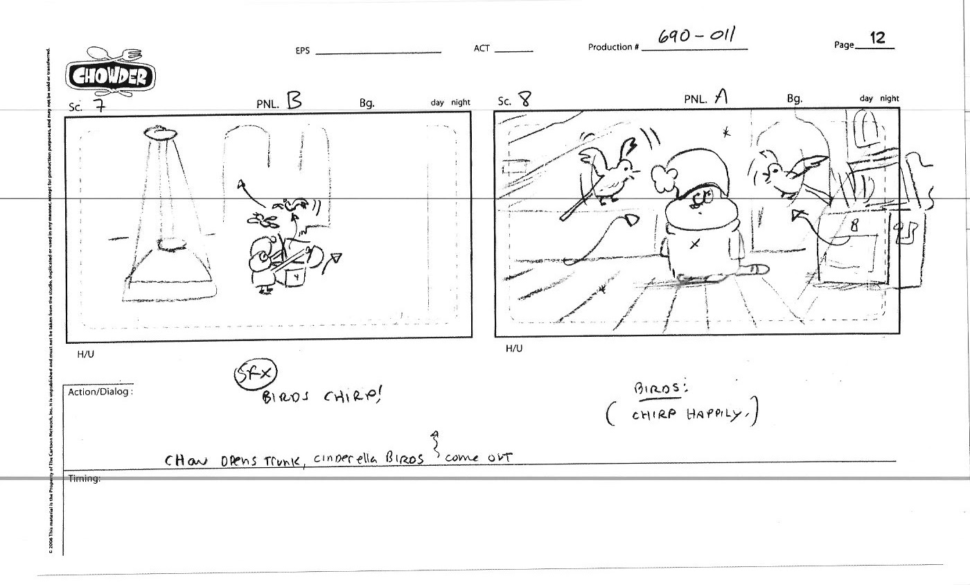 BRETT VARON CHOWDER STORYBOARD "Old Man Thyme" I wrote and
