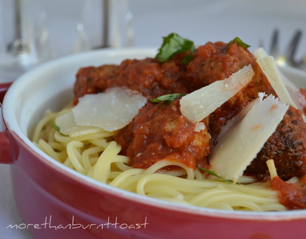 more than burnt toast Truly Tender Meatballs and Spaghetti... the