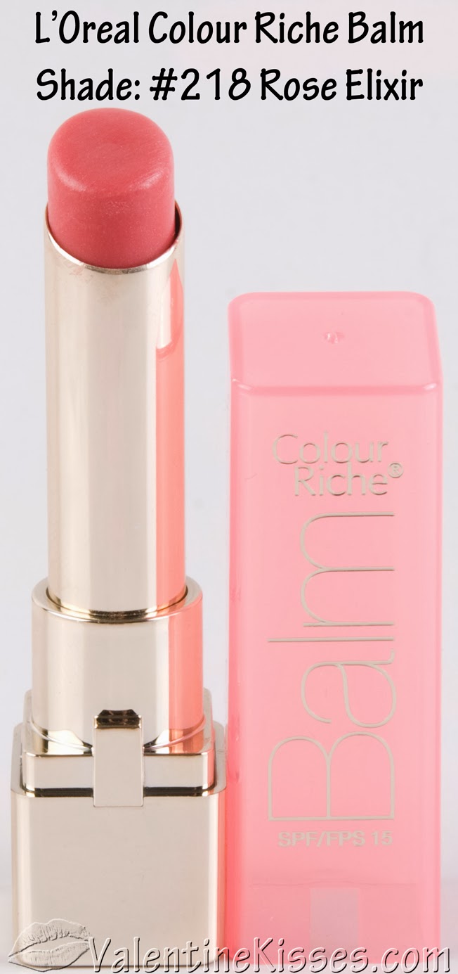 Valentine Kisses L'Oreal Colour Riche Balm in shades Rose Elixir, Caring Coral, Heavenly Berry