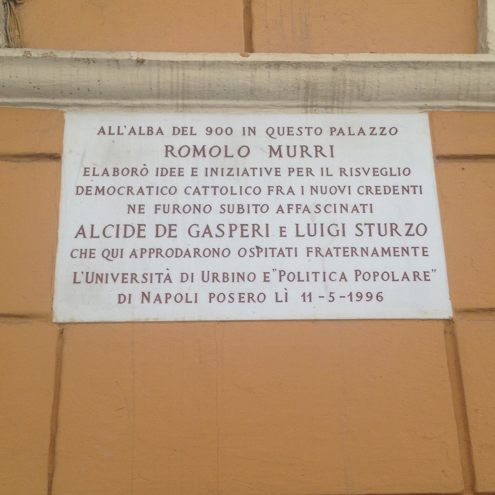 Rerum Romanarum Targa in memoria di Romolo Murri