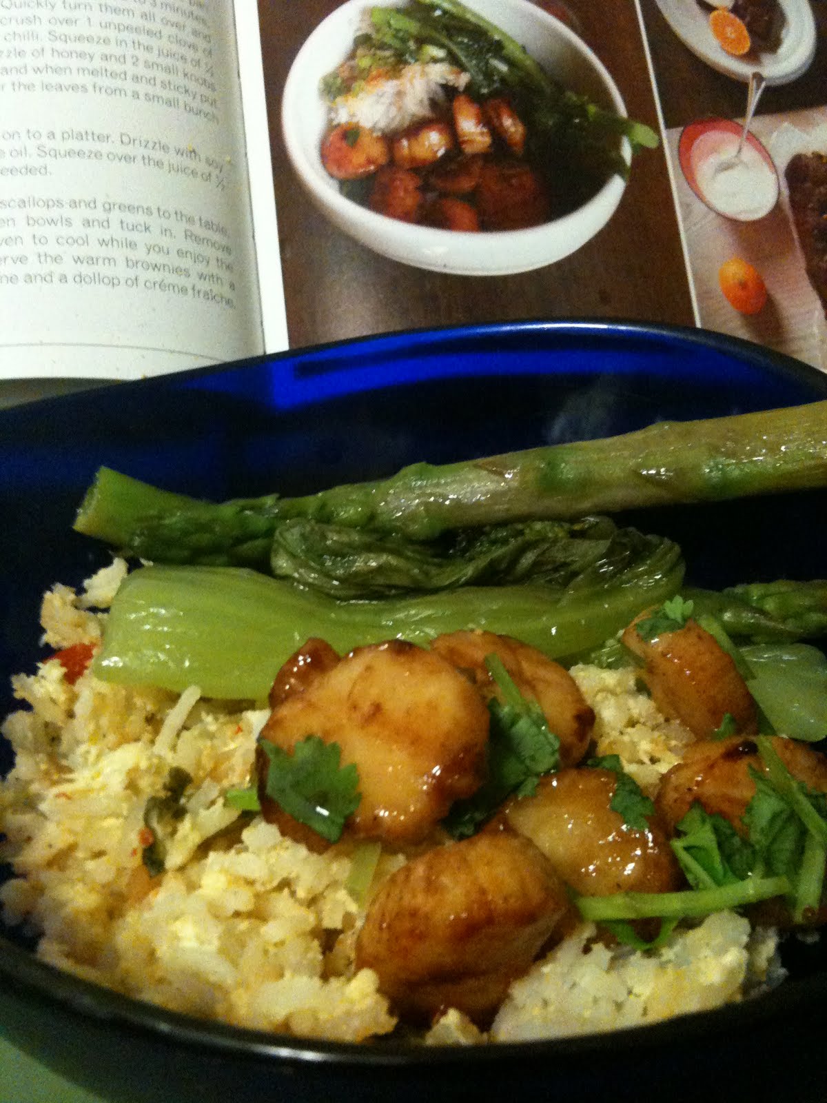 adobo down under Sticky fried scallops adapted from Jamie Oliver