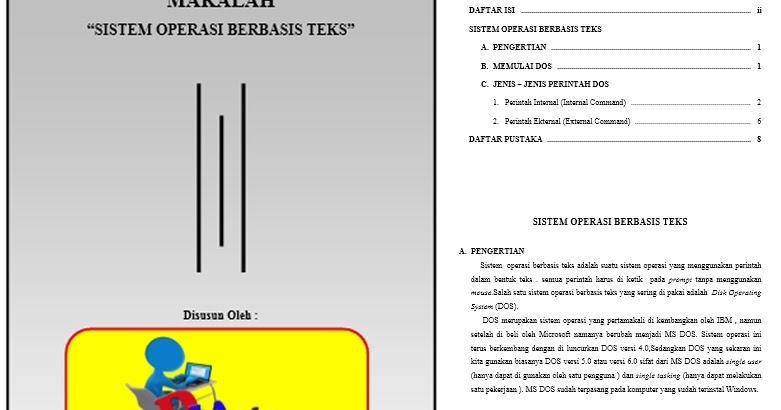 Makalah sistem operasi berbasis teks Ddayip dokumen