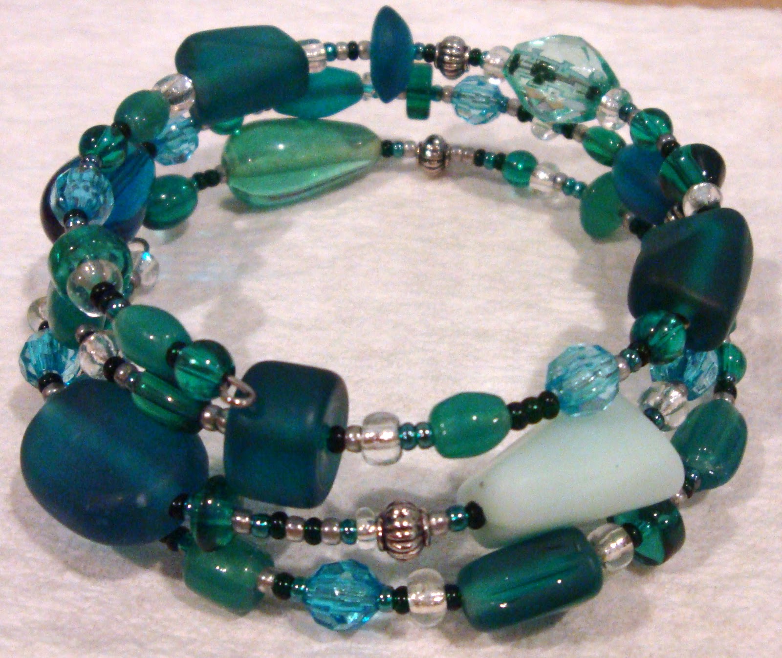 The Crafty Knack Beaded Memory Wire Bracelets