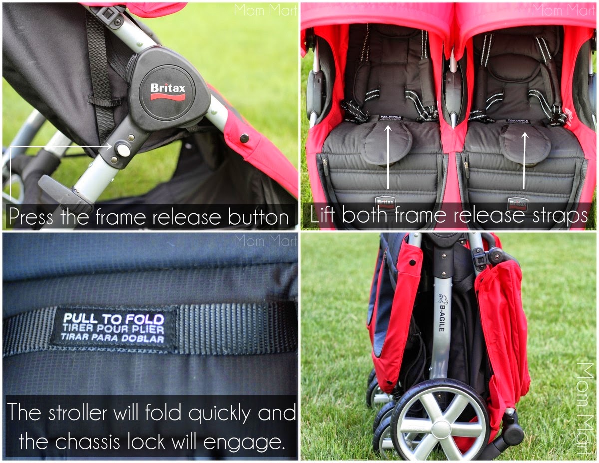 Folded Britax B Ready Lightweight Stroller How To Close Britax B
