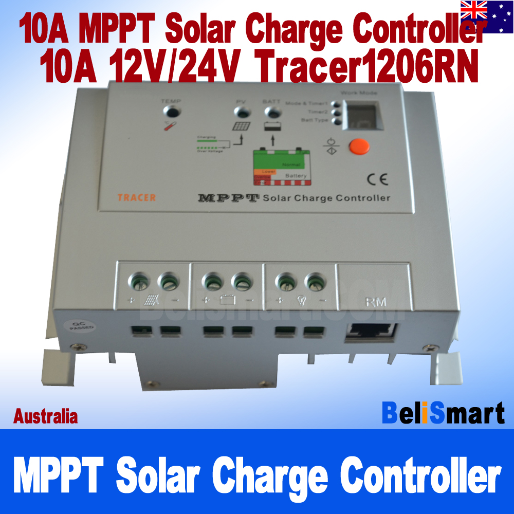 10A Dual Battery Solar Laderegler Use RVs Caravans Bus+Remote Meter MT1