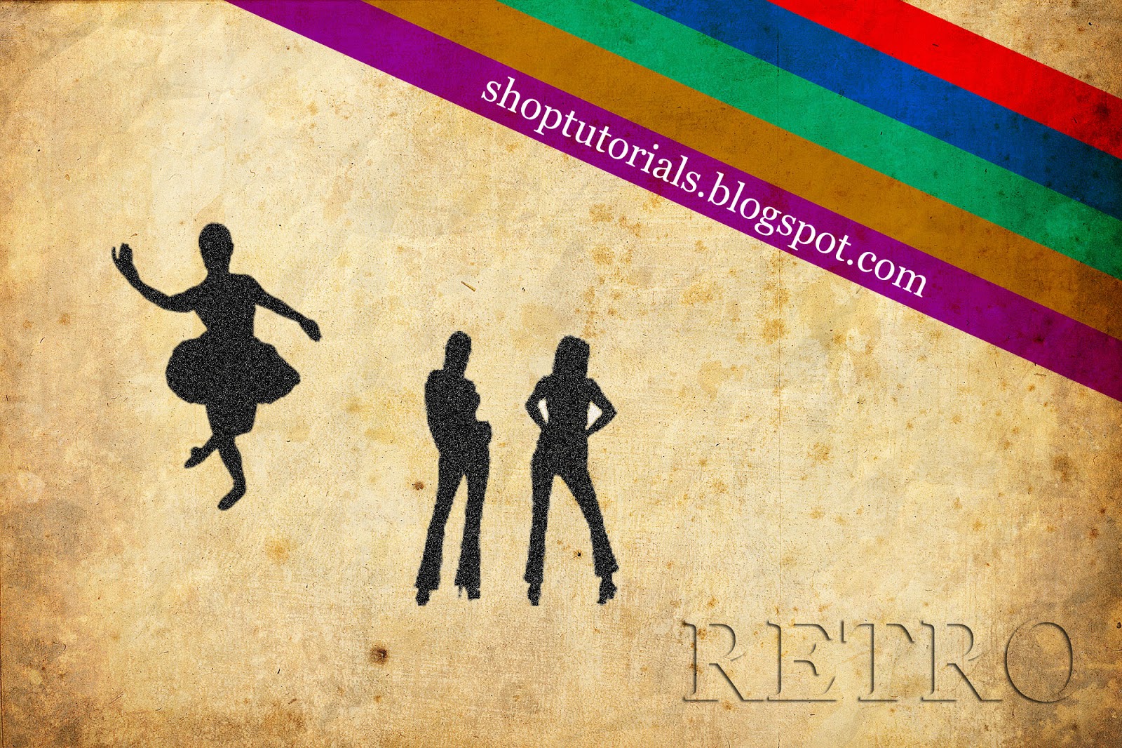 Simple Retro Style Wallpaper Making | Photoshop Tutorials