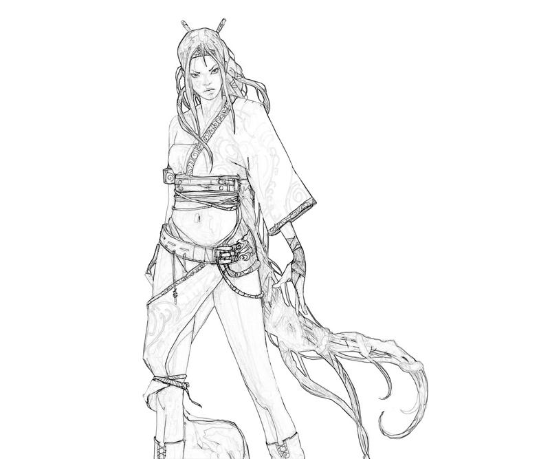 Heavenly Sword Nariko Red Hair Coloring Pages heavenly-sword-nariko-red-hair-coloring-pages