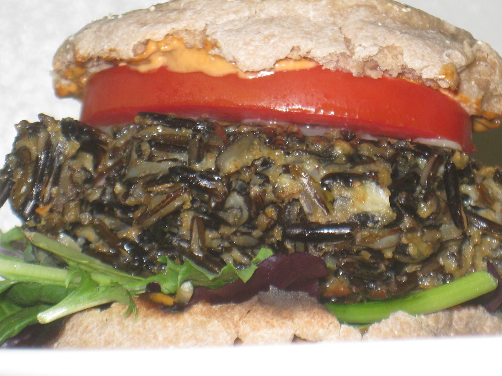 The Very Hungry Vegetarian Wild Rice Burgers with Chipotle Mayo
