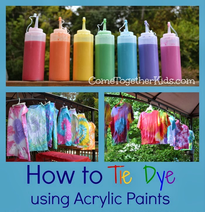 Tie dyeing with textile medium and posterpaint