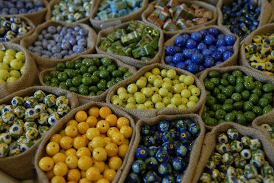 blue pottery knobs, the keybunch on leela bordia