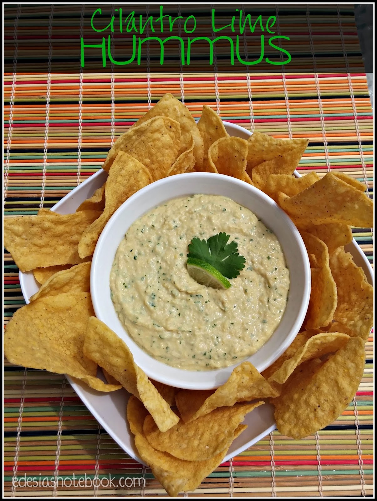 Improv Cilantro Lime Hummus Edesia's Notebook