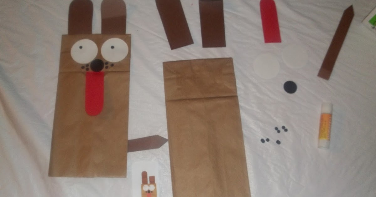 Life in The Dollhouse: Paper bag puppy puppet