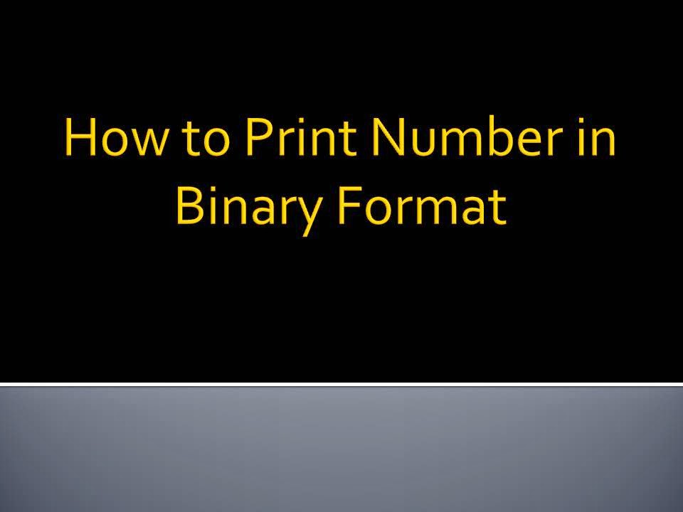 How To Convert Number In Binary Format In C With Example Code How To Convert Number In Binary Format In C With Example Code
