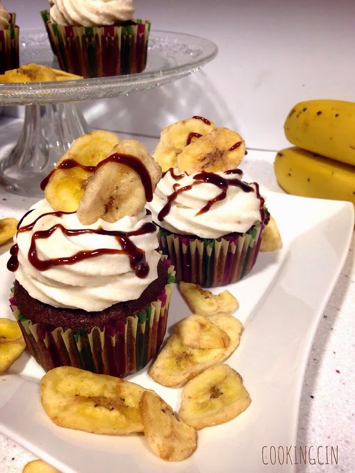 Cooking Cin Cupcakes de Plátano y Chocolate