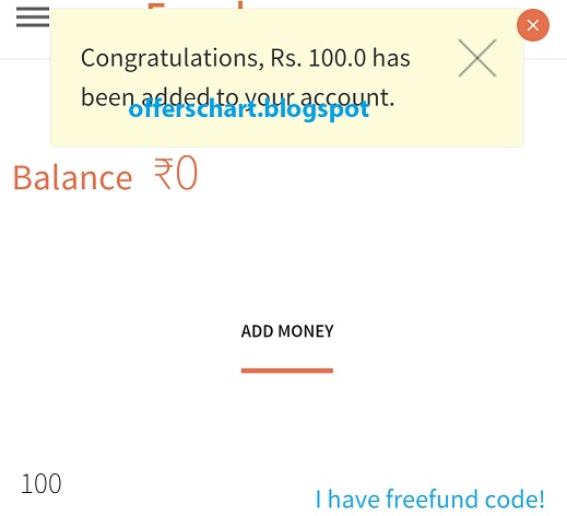 Freefund coupon of freecharge