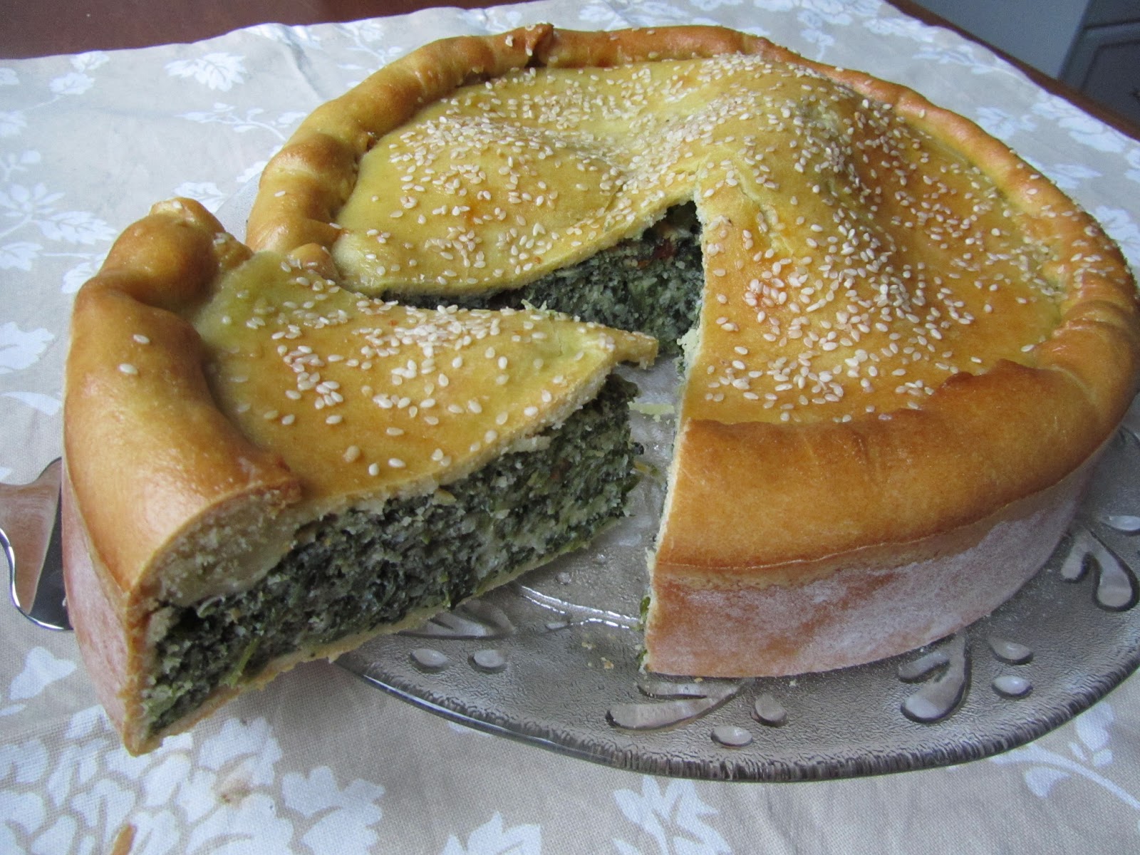 Loaves n Dishes SPINACH AND RICOTTA PIE (Pizza Rustica, Easter Pie))