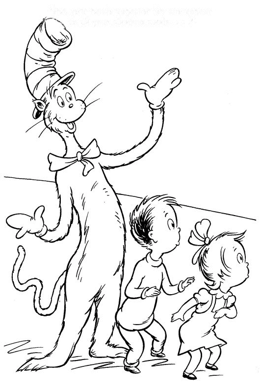 Current image inside the cat in the hat coloring pages printable Comprehensive image in the cat in the hat coloring pages printable