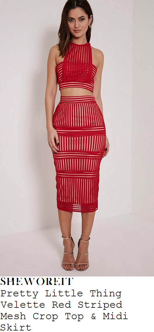 kate-wright-red-mesh-stripe-sleeveless-crop-top-and-midi-skirt-co-ords