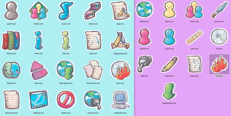 cute mac icon sets