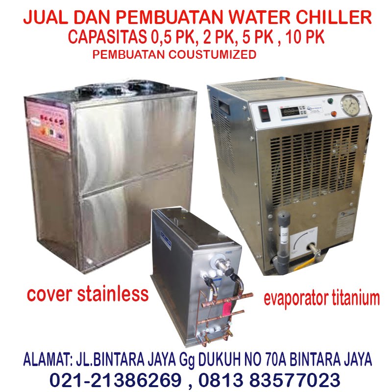jual water chiller cover stainless
