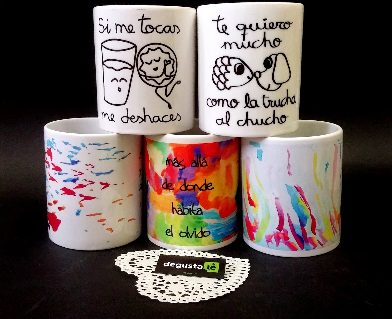 club degustaté: Tazas para enamorados con mensaje para San