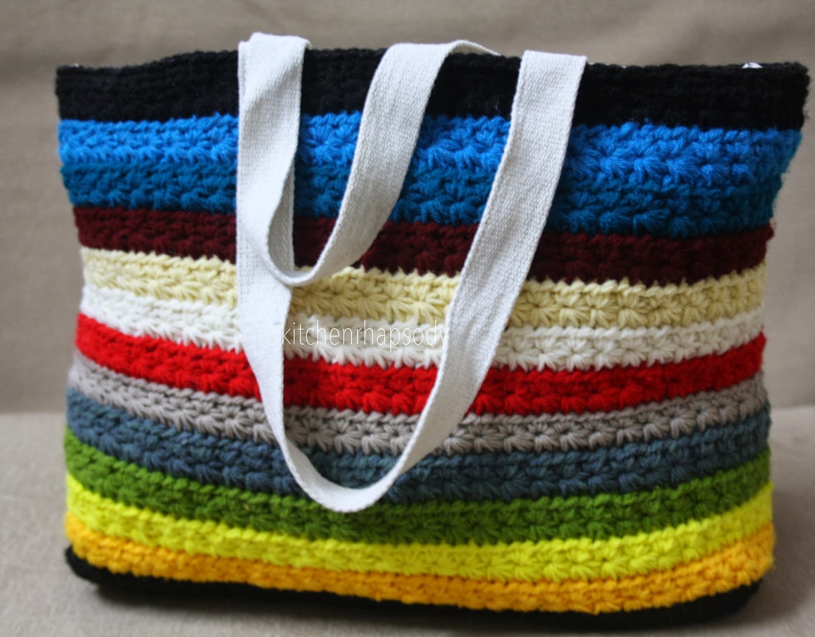 Macrame cord crocheted bag ( my pattern, the best part of the bag was ...