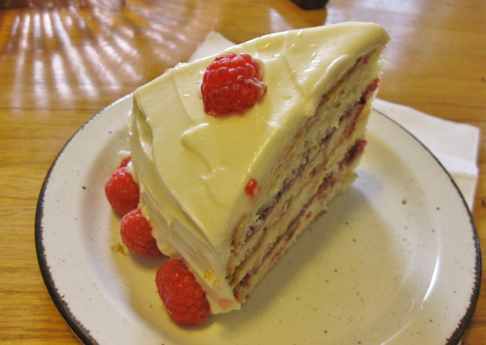 Not the Normal Teenage Fare Lemon Raspberry Cake With Lemon Cream