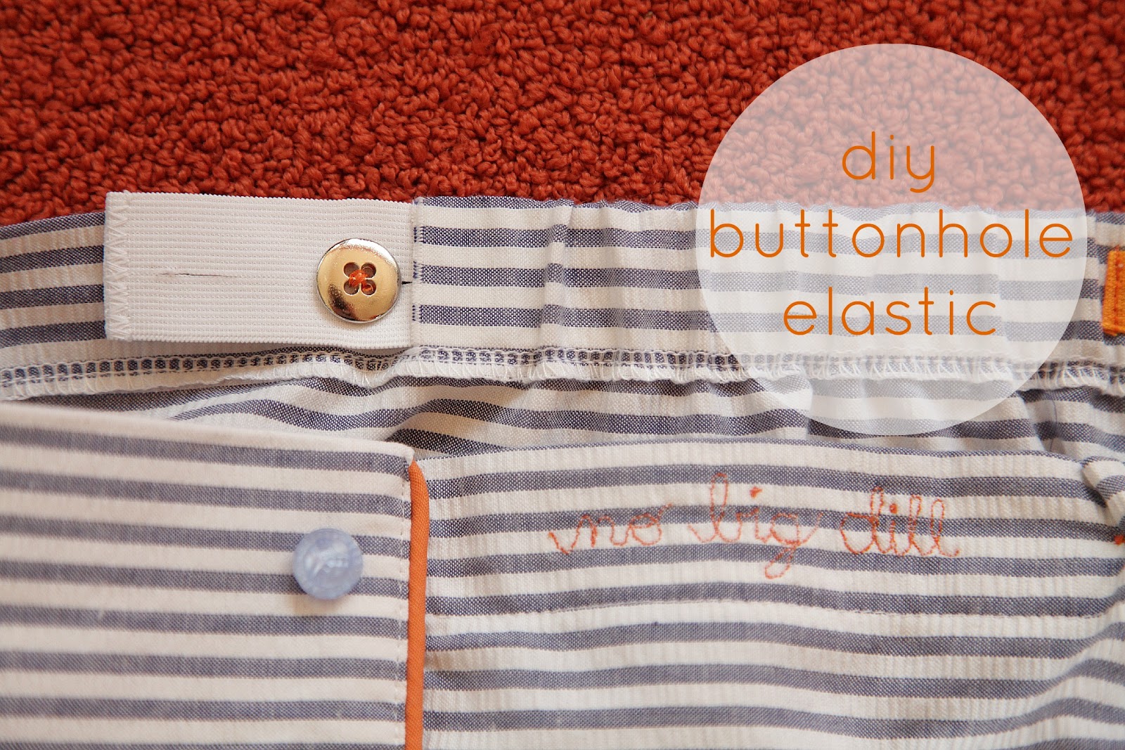 Adding elastic to a jeans waistband (buttonhole elastic tutorial) -  Elizabeth Made This