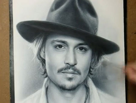 Johnny Depp Speed Drawing Portrait