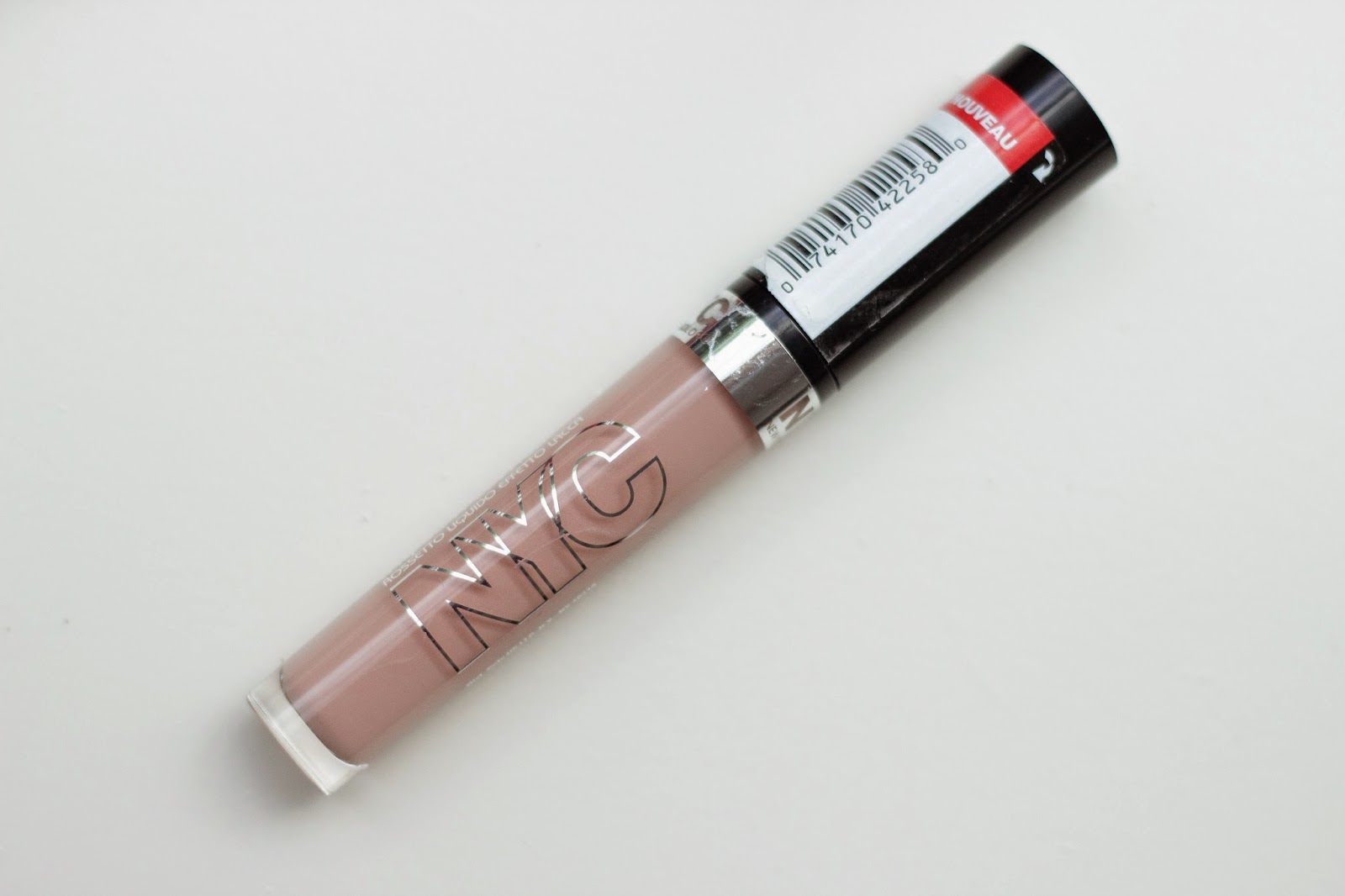 review swatches full face NYC Expert Last Lip Lacquer bare brooklyn 100
