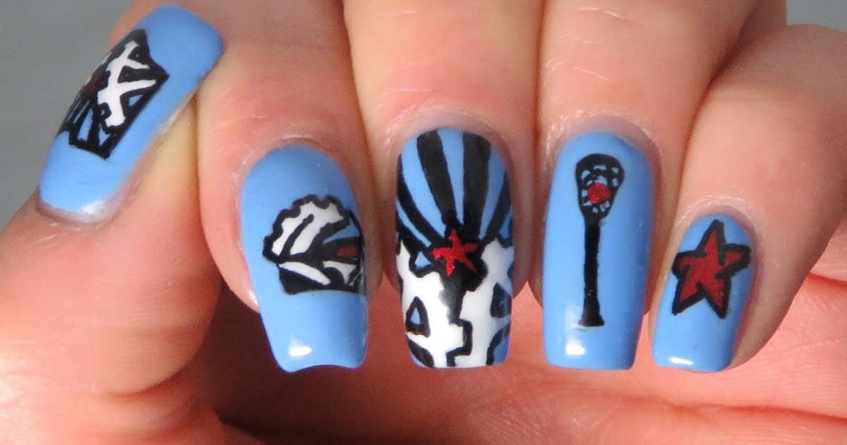 Delight In Nails HePicksMyPolish Lacrosse Nail Art with Polish