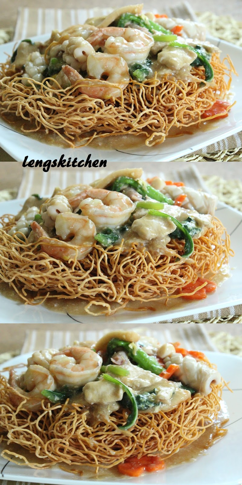 Kitchen Chaos Seafood Crispy Noodle 海鲜生面