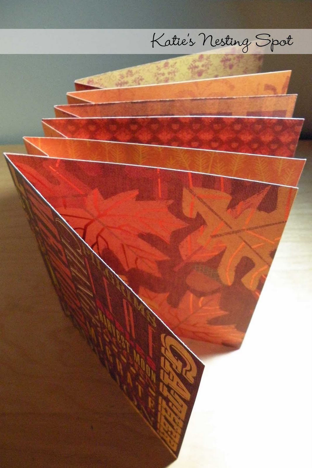 Katie's Nesting Spot Tutorial Handmade Book with Accordion Fold Binding