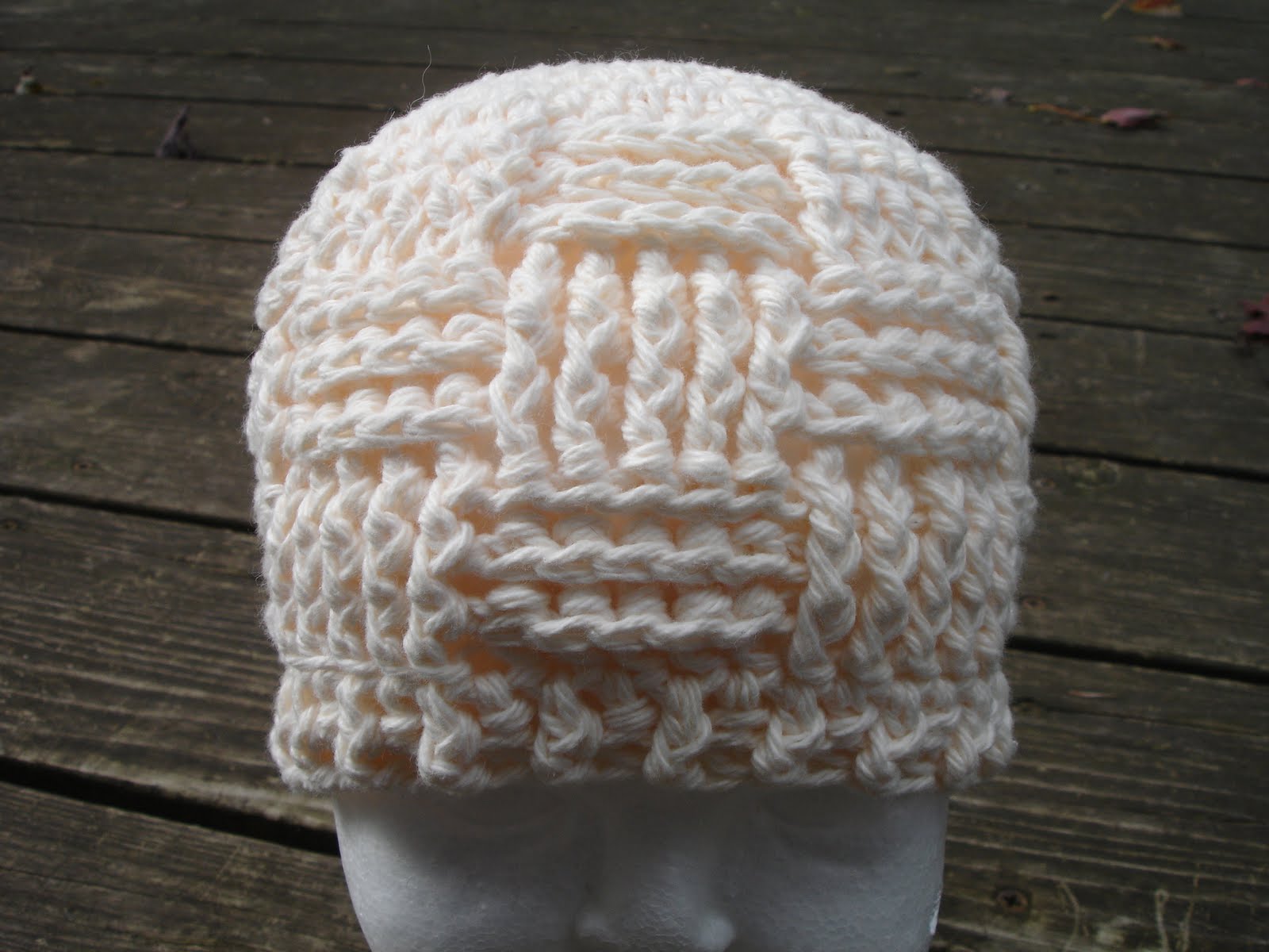 Created by Jennifer Basket Weave Beanie