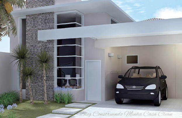 Construindo minha casa clean: fachadas de casas simples, pequenas ...