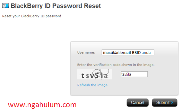 Kunjungi situs ini https://blackberryid.blackberry.com/bbid