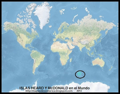 El Mundo. Ubicacion de las ISLAS HEARD Y McDONALD en el Mundo, OpenStreetMap El Mundo. Ubicacion de las ISLAS HEARD Y McDONALD en el Mundo, OpenStreetMap