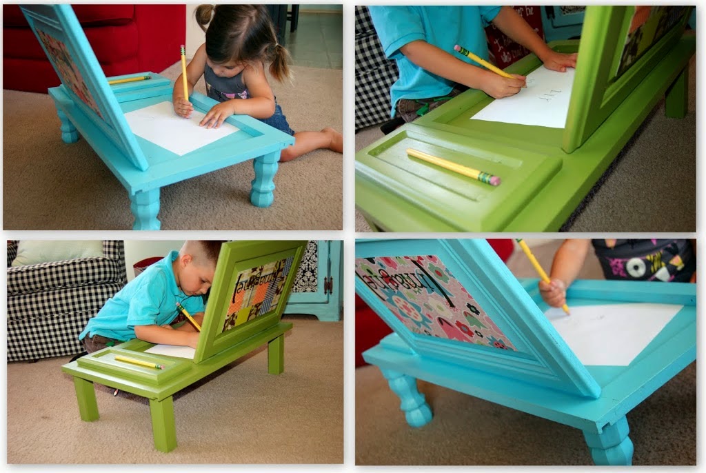 DIY Upcycle Cupboard Door into Art Desk Handy DIY